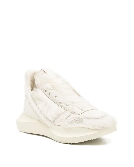 Rick Owens White Geth Runner Trainers for men