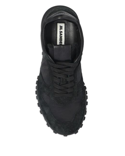Jil Sander Black Suede Sneakers