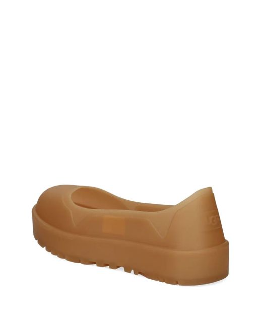 Ugg Brown Suede Slip-On Round-Toe Ballet Flats