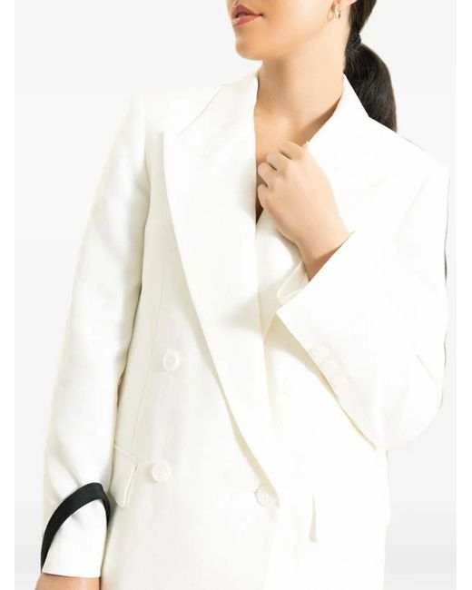 Twp White Harper Double-Breasted Blazer