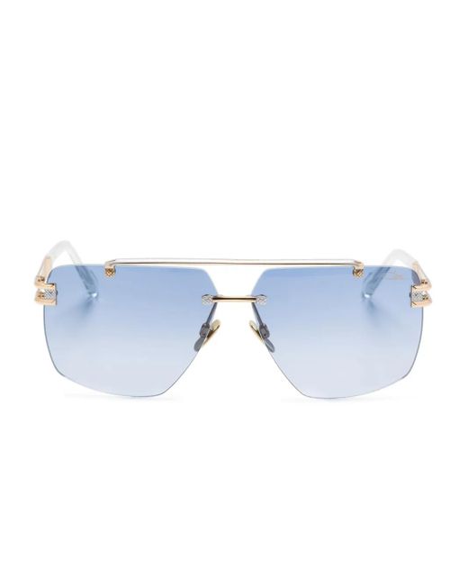 Cazal Blue Navigator-Frame Sunglasses
