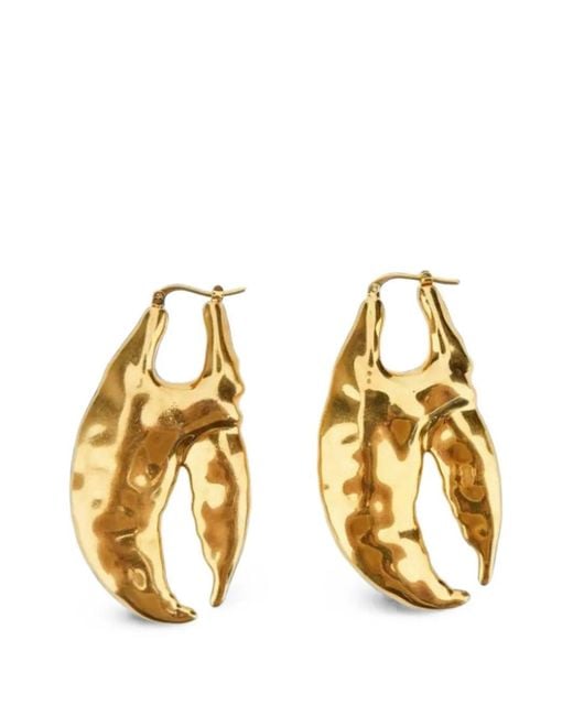 Jacquemus Metallic Hammered-Effect Earrings