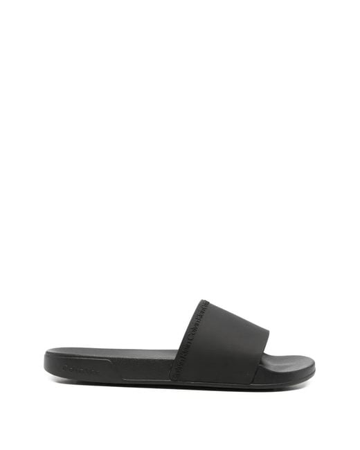Calvin Klein Black Logo-Detail Sliders for men