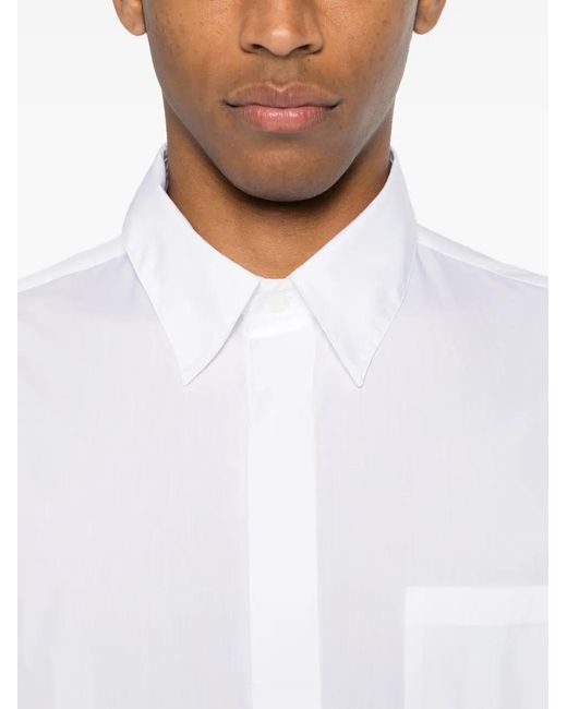 Iceberg White Chest-Pocket Buttoned Shirt for men