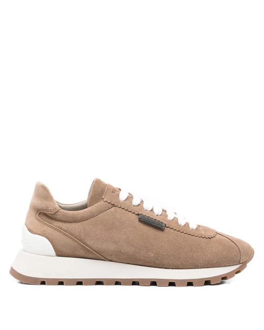 Brunello Cucinelli Pink Leather Sneakers