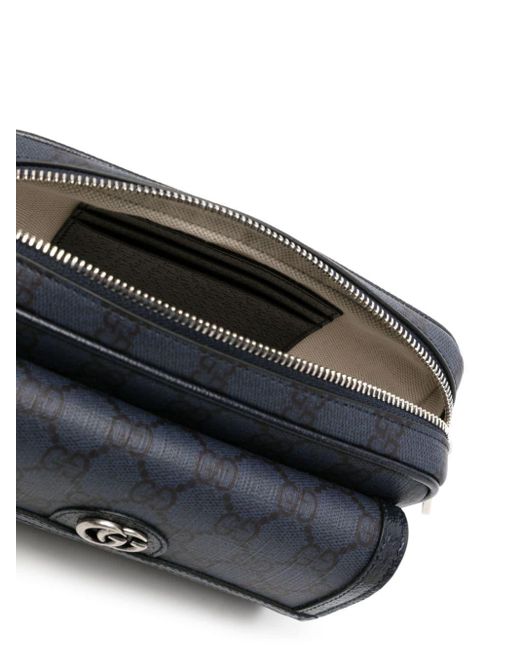 Gucci Black Mini Ophidia GG Messenger Bag for men