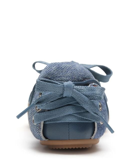 Acne Blue Lace-Up Leather Shoes