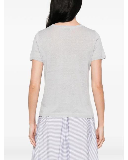Base London White Button Short-Sleeve T-Shirt