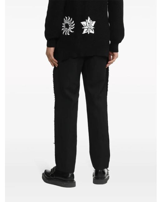 Pantaloni Dritti A Vita Media di COMME DES GARÇON BLACK in Black