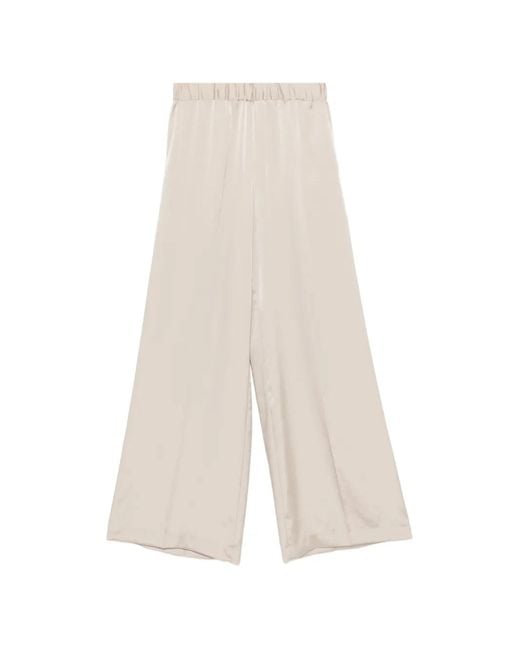 P.A.R.O.S.H. White Elasticated-Waist Palazzo Pants