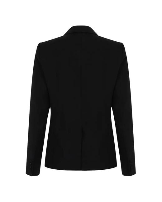 Tonello Black Peak-Lapel Single-Button Blazer