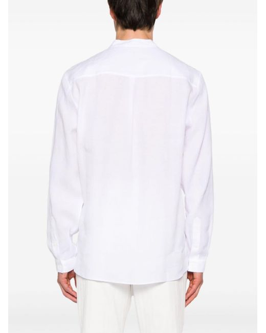 Brunello Cucinelli Hanfhemd mit Stehkragen in White für Herren