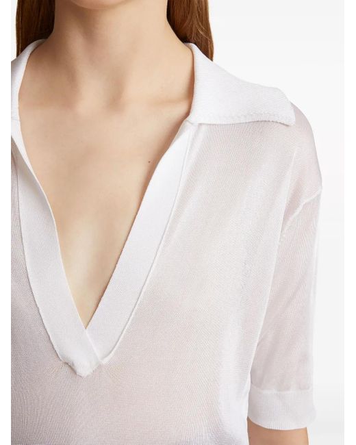 Khaite White Viscose Top
