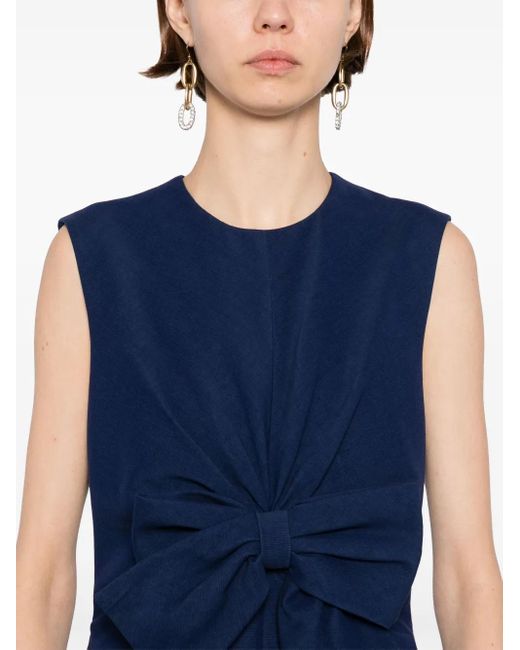 Elie Saab Blue Bow Detail Dress