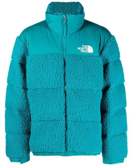 The North Face High Pile Nuptse Jacket in Blue for Men | Lyst Australia
