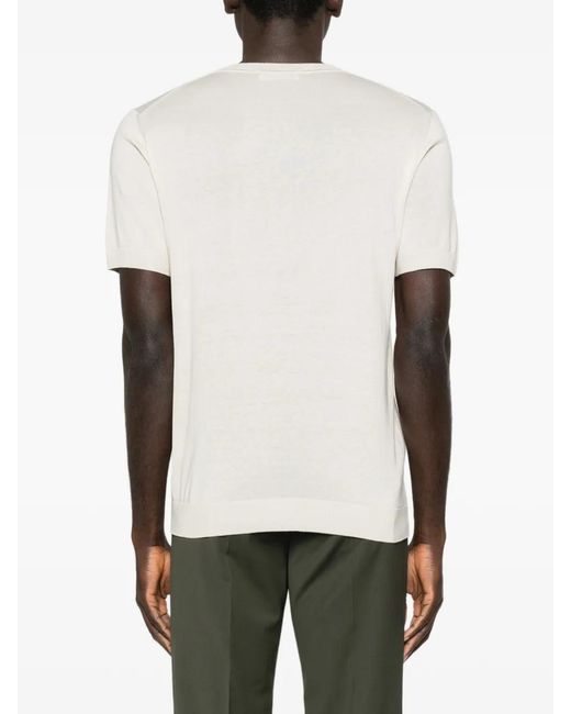 Lardini White Crew-Neck Short-Sleeved T-Shirt for men