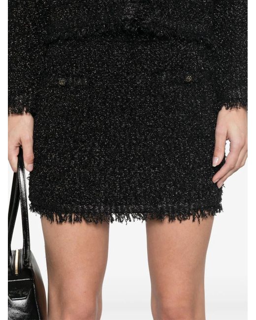 Gucci Black Lamé And Viscose Mini Skirt, Ready-To-Wear
