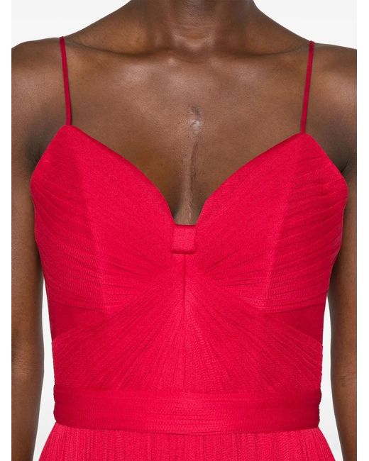 Cristallini Red Hestia Midi Dress