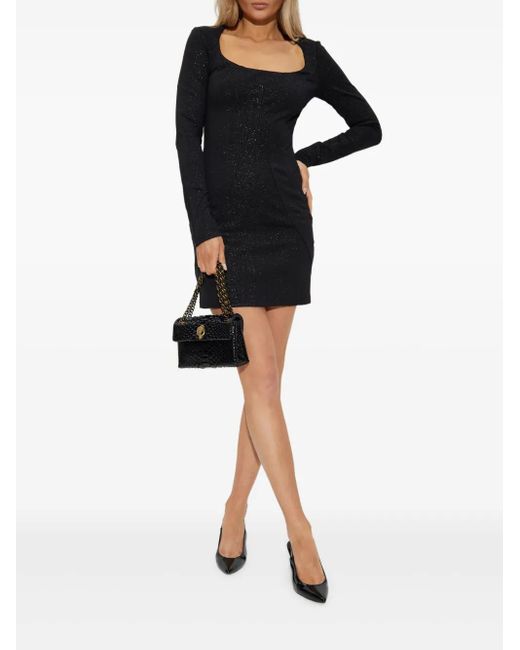 Versace Jeans Couture Black Square-Neck Mini Dress