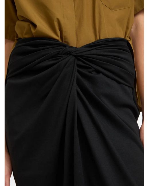 Yves Salomon Blue Draped Skirt