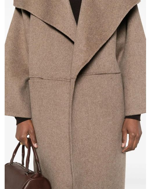Totême Brown Signature Wool Cashmere Coat