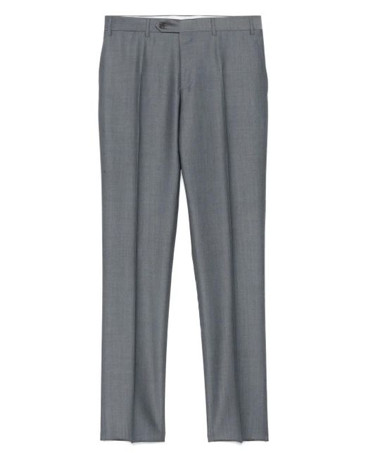 Canali Gray Tailored Trousers for men