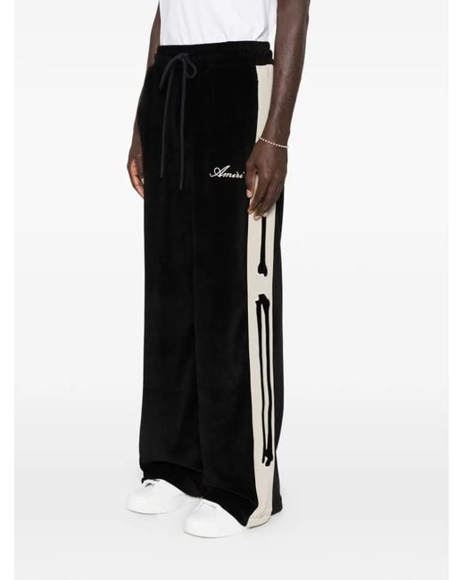 Amiri Black Bones Track Pants for men