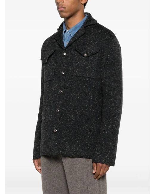 Alanui Black Pocket Buttoned Cardigan for men