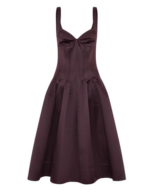 Nicholas Purple Cory Pleated Dress
