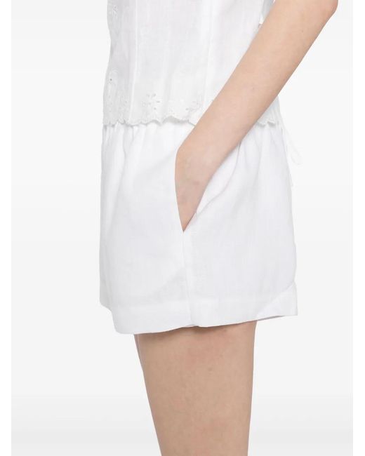 Reformation White Mila Shorts