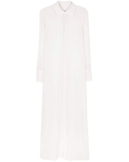 AMI Chiffon Silk Maxi Dress White