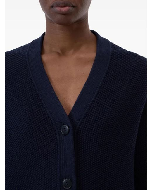 Cardigan Con Scollo A V di Closed in Blue