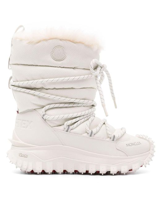 Moncler White Trailgrip Après Snow Boots