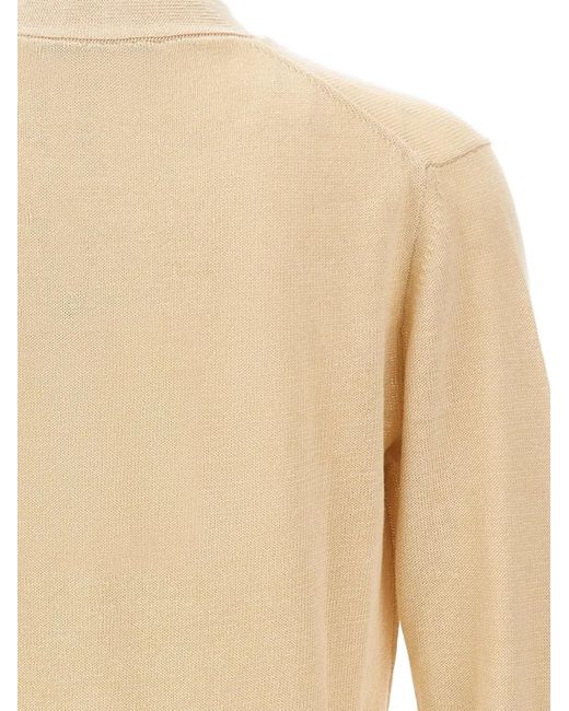 FILIPPO DE LAURENTIIS White V-Neck Button-Up Cardigan for men