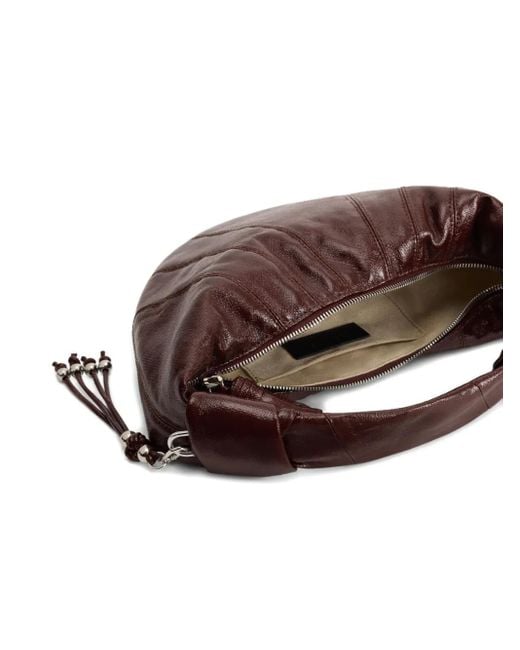 Lemaire Brown Mini Fortune Croissant Schultertasche Mit Knoten