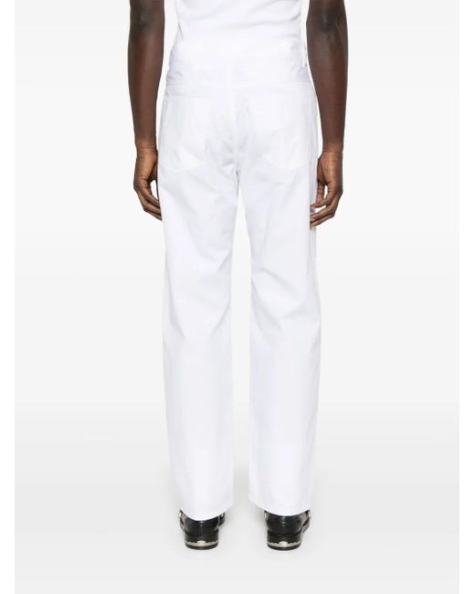 Moschino White Classic Trousers for men