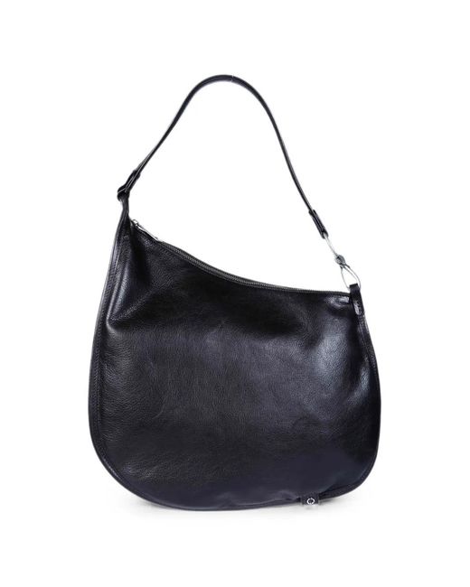 Orciani Blue Chaos Leather Shoulder Bag