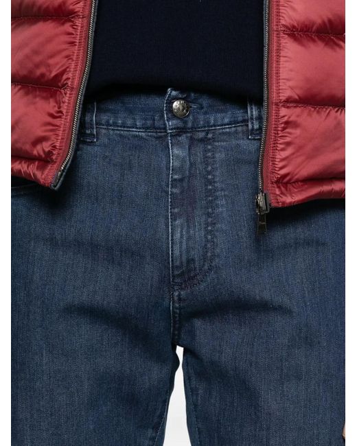 Canali Blue Five-Pocket Jeans for men