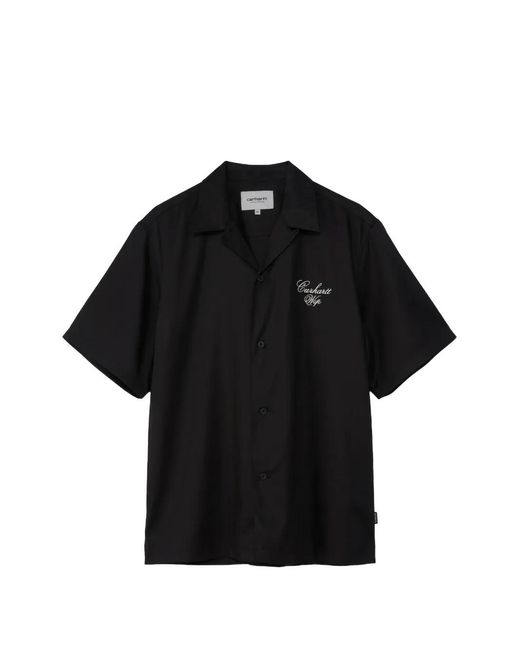 Carhartt Black Logo-Embroidered Short-Sleeve Shirt for men
