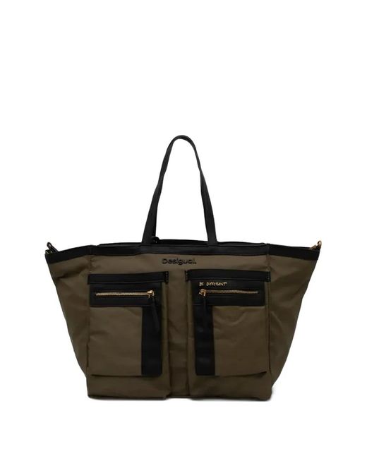Desigual Black Pocket-Detail Holdall