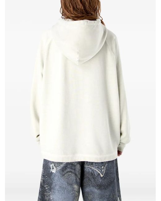 CAMPERLAB White Hoodie À Motif Monogrammé