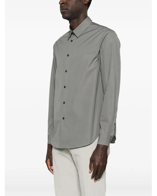 Corneliani Gray Buttoned Shirt for men