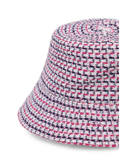 Kangol Purple Logo-Embroidered Patterned Bucket Hat