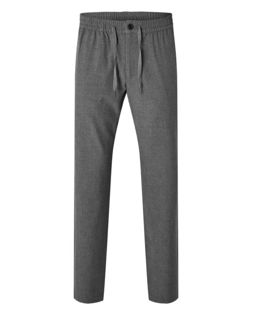 SELECTED Gray Drawstring Trousers for men
