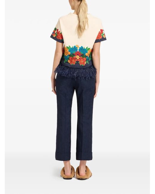 LaDoubleJ Blue Cotton Elastane Pants
