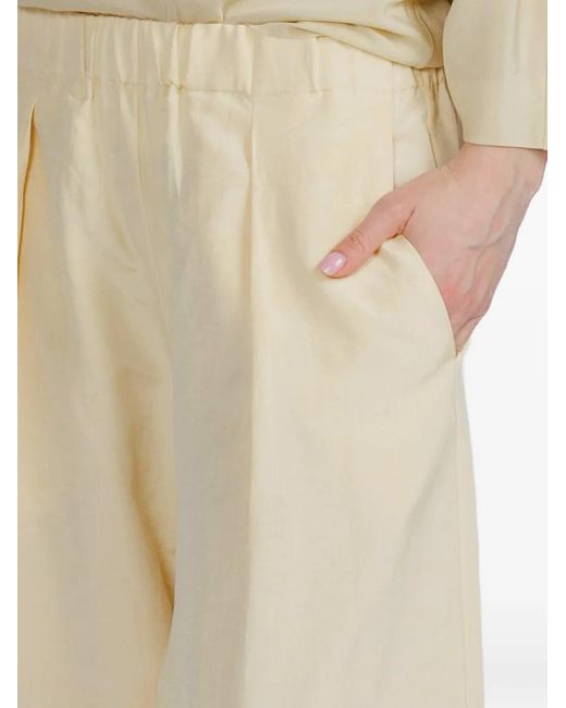 Cortana Natural Mel Pleated Trousers