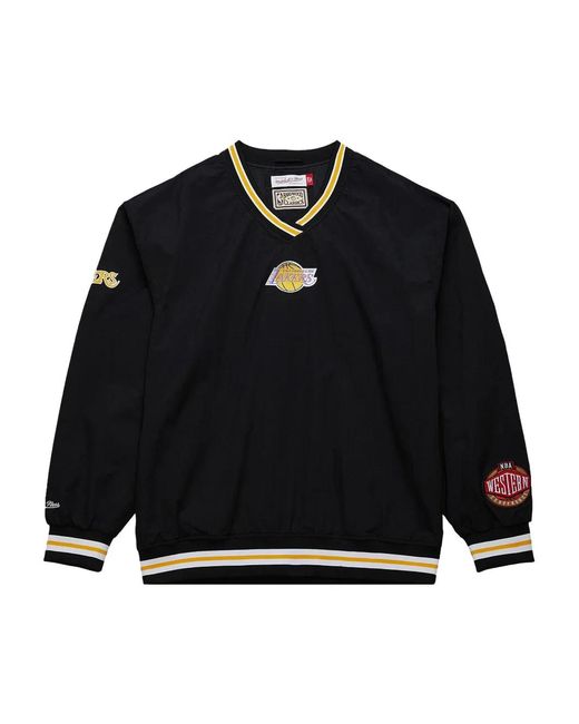Mitchell & Ness Black Los Angeles Lakers V-Neck Sweatshirt for men