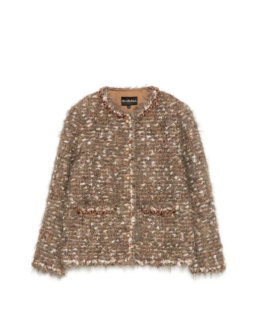 MINIME Brown Sequin-Embellished Jacket