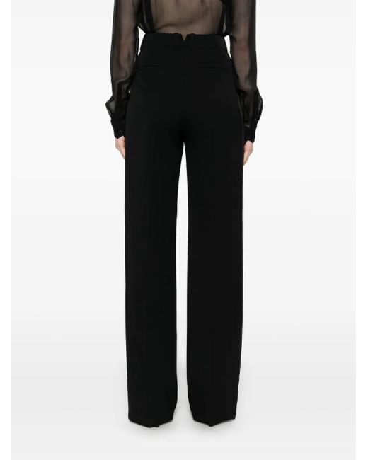 Saint Laurent Black Grain De Poudre Tuxedo Trousers