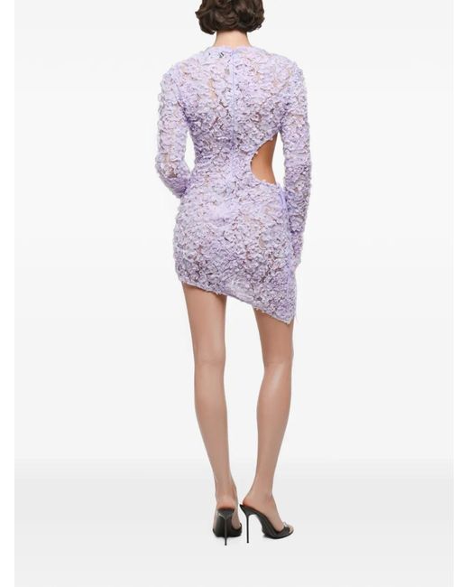 Anouki Purple Robe Courte En Guipure
